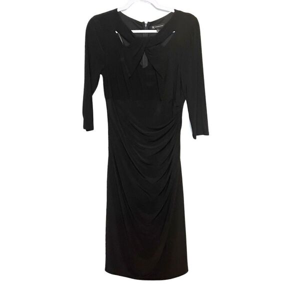 INC International Concepts Women's Black Ruched Dress Size 12 NWT - Picture 1 of 6